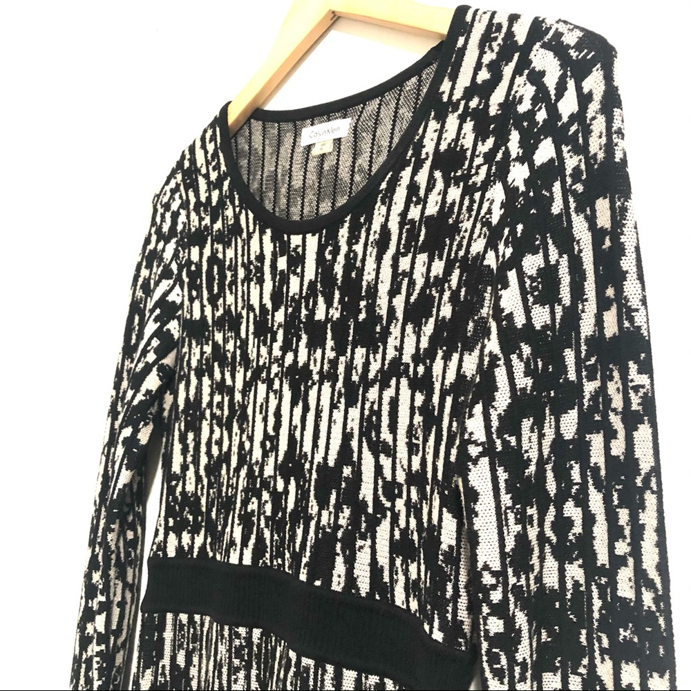 💙3/$25 CALVIN KLEIN Midi A-Line Knit Sweater Dress Sz PS - Picture 3 of 7